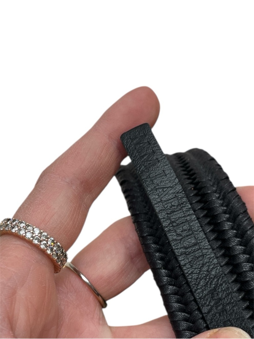 Woven Leather Belt in Black - Picture 5 of 5